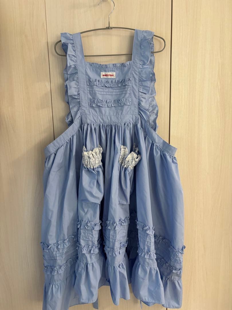 モモコハウス　アリスブルー　エプロン　ロング