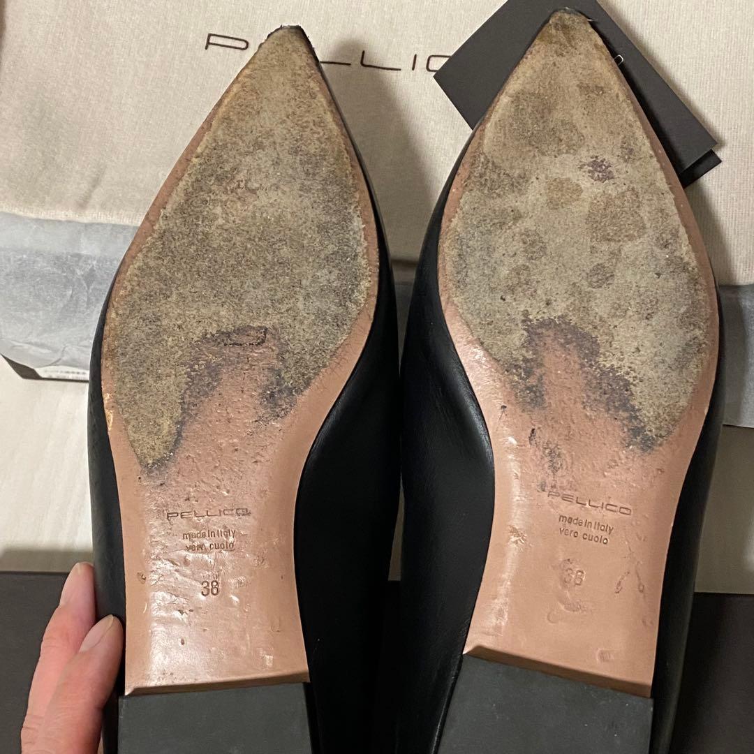 PELLICO ブラック パンプス 38 ANIMA アネッリ