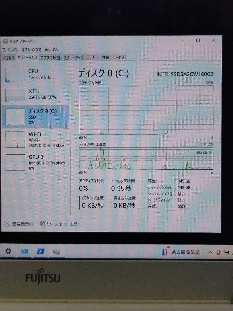 CORE i 7 6700HQ 8G SSD160GB 15.6インチ AH53