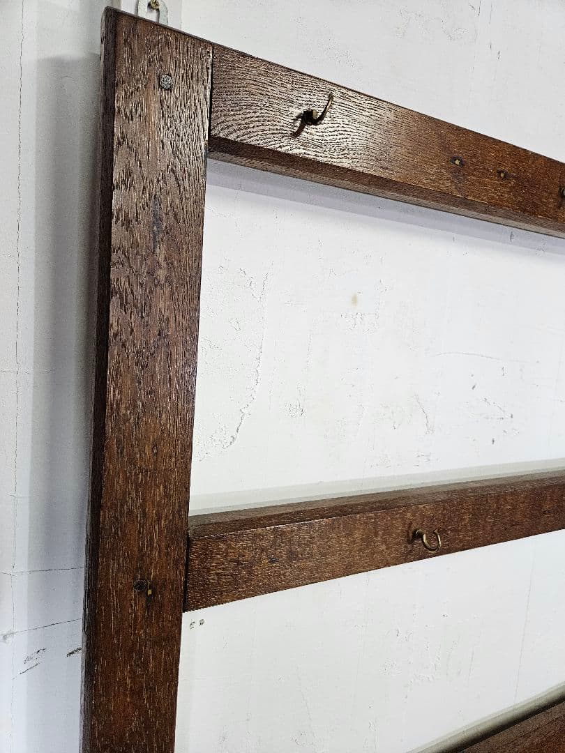 フランスアンティーク 木製の壁掛け キッチンツール ウォールシェルフ 片手鍋掛け