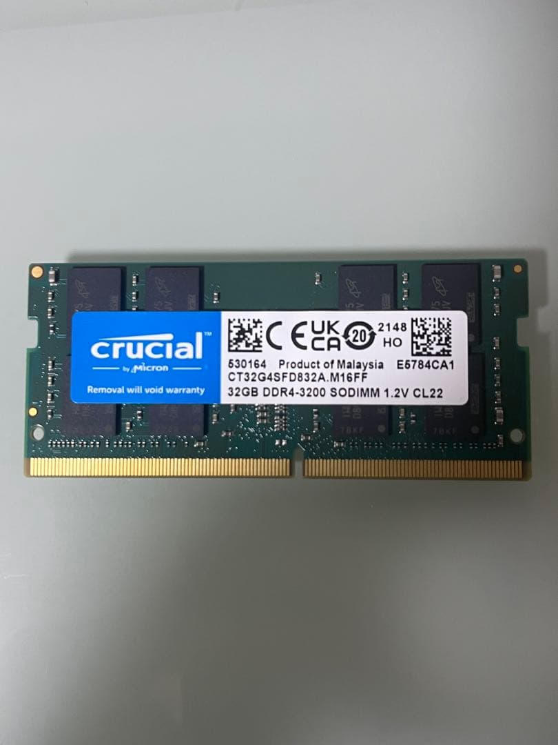 メモリー Crucical 32Gb DDR4 SODIMM