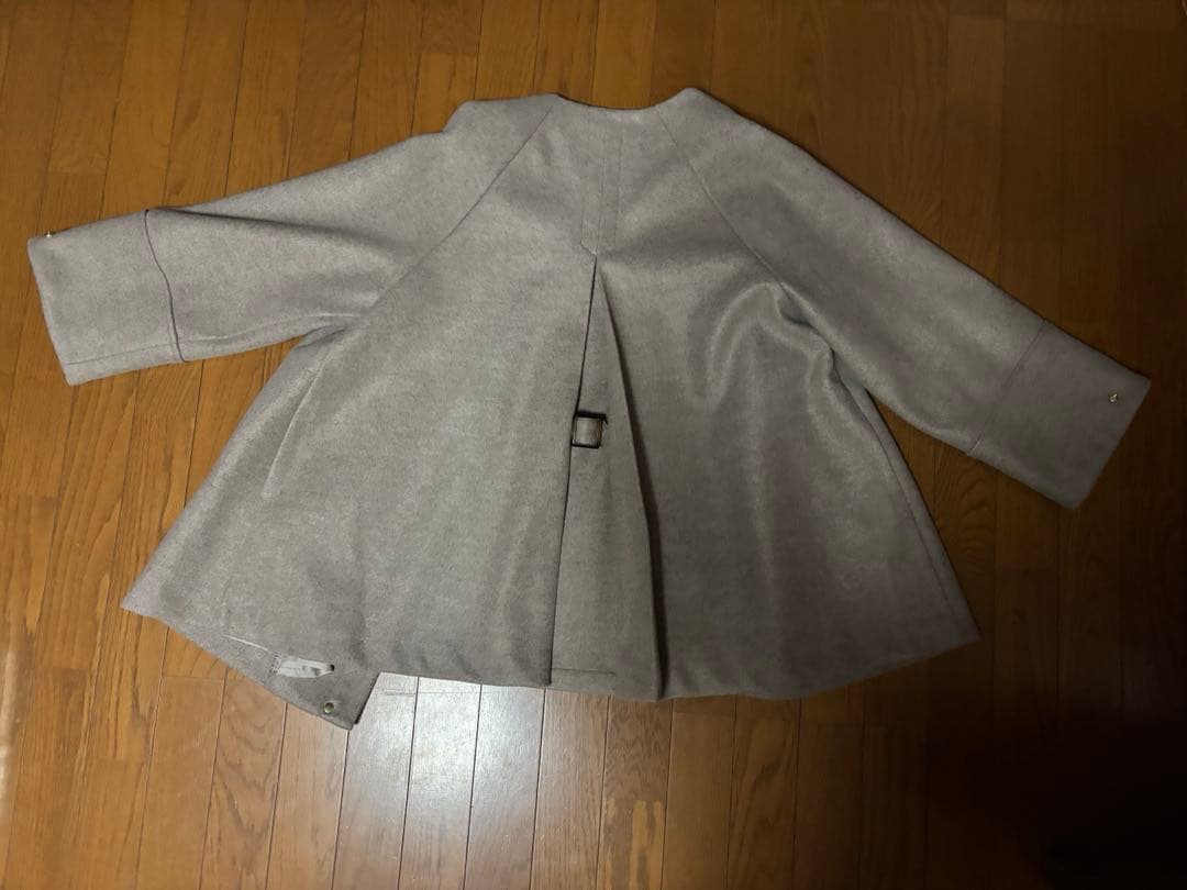 〈osono〉２WAYノーカラーコート【モカ】