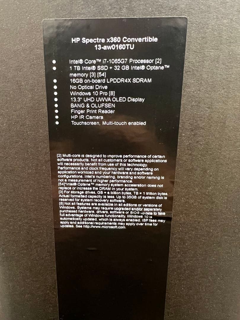 Windowsノート本体 HP Spectre x360 13 1TB 16GB