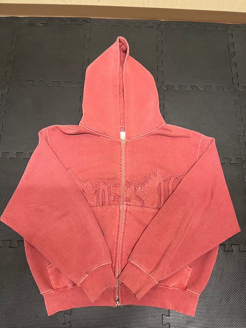 BLESSU 赤 ダブルジップパーカー