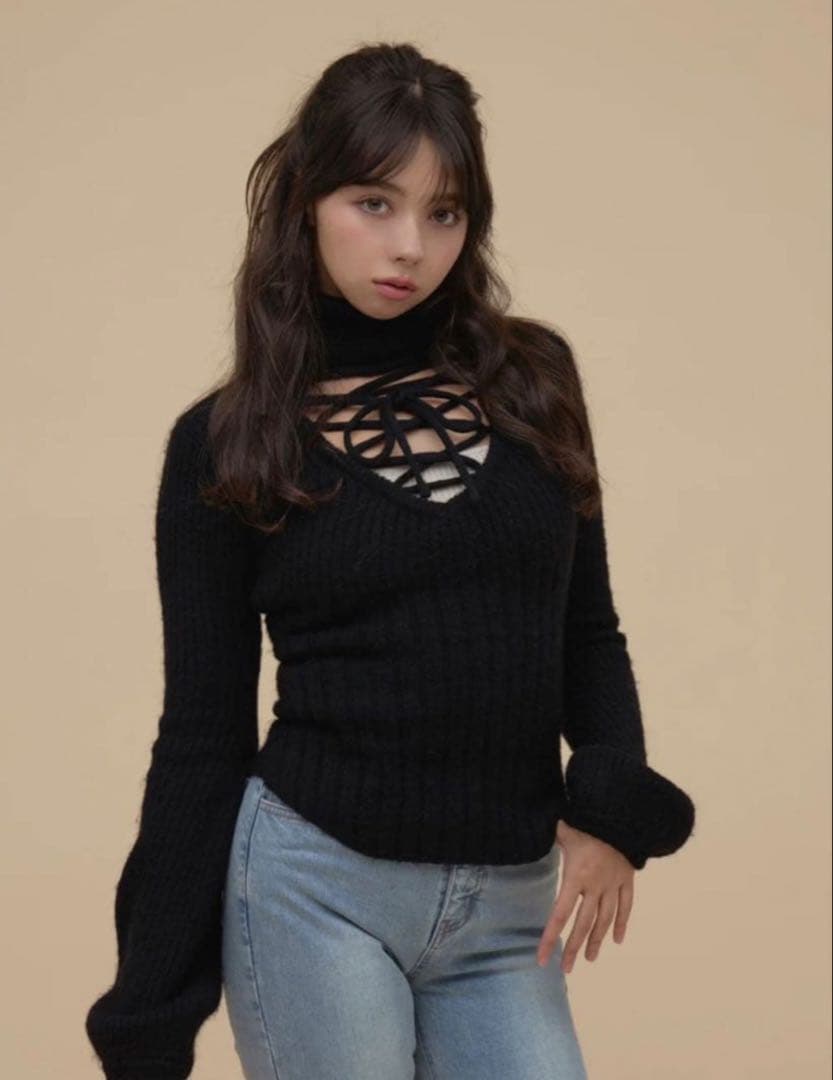 トップス andmary Lulu set tops black