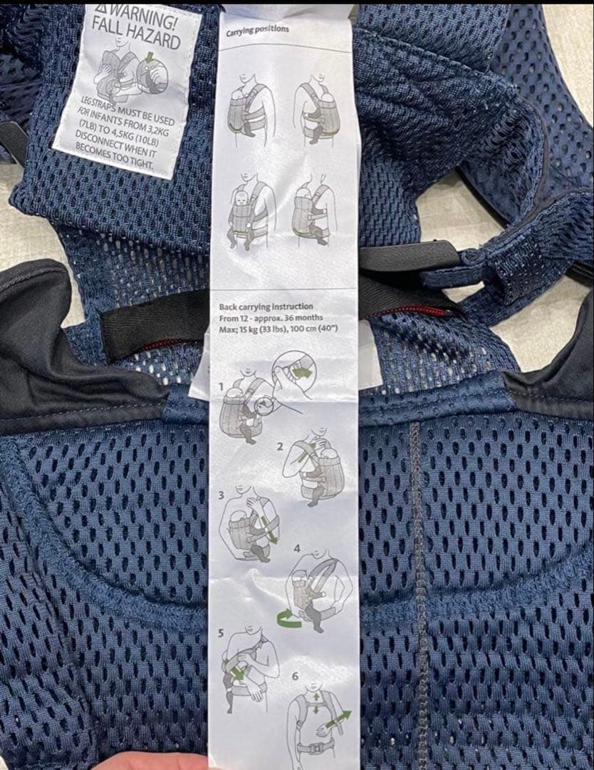 ベビービョルン　ハーモニー　メッシュ　抱っこ紐　ネイビーブルー