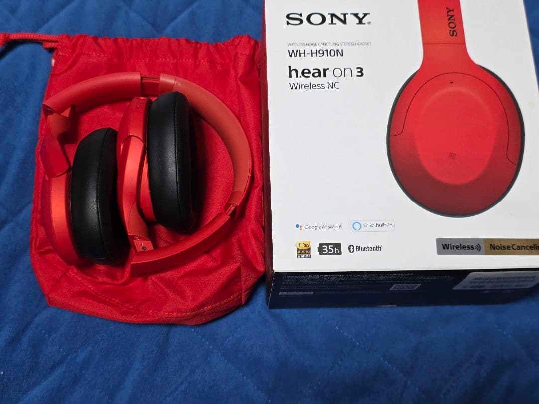 SONY WH-H910N ワイヤレスヘッドホン レッド