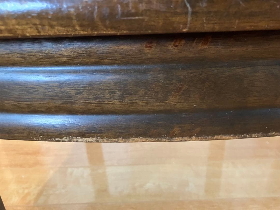 大塚家具 英国アンティーク アームチェア 天然木 ダークブラウン②