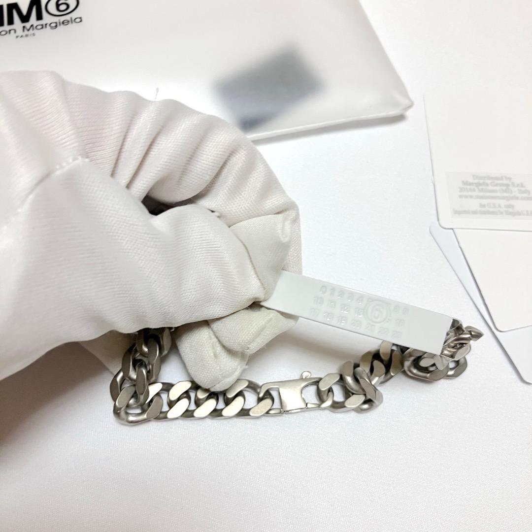 新品 6 24aw マルジェラ MM6 アノニマスロゴブレスレット 17196