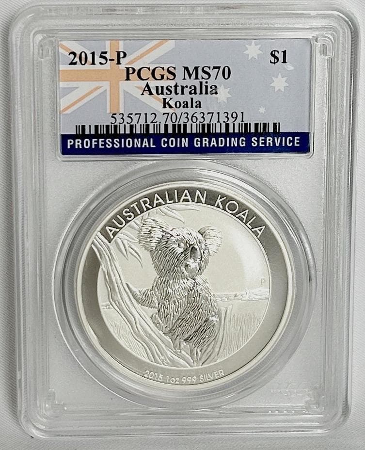 2015年 オーストラリア　コアラ ＰＣＧＳ MS70 S1$