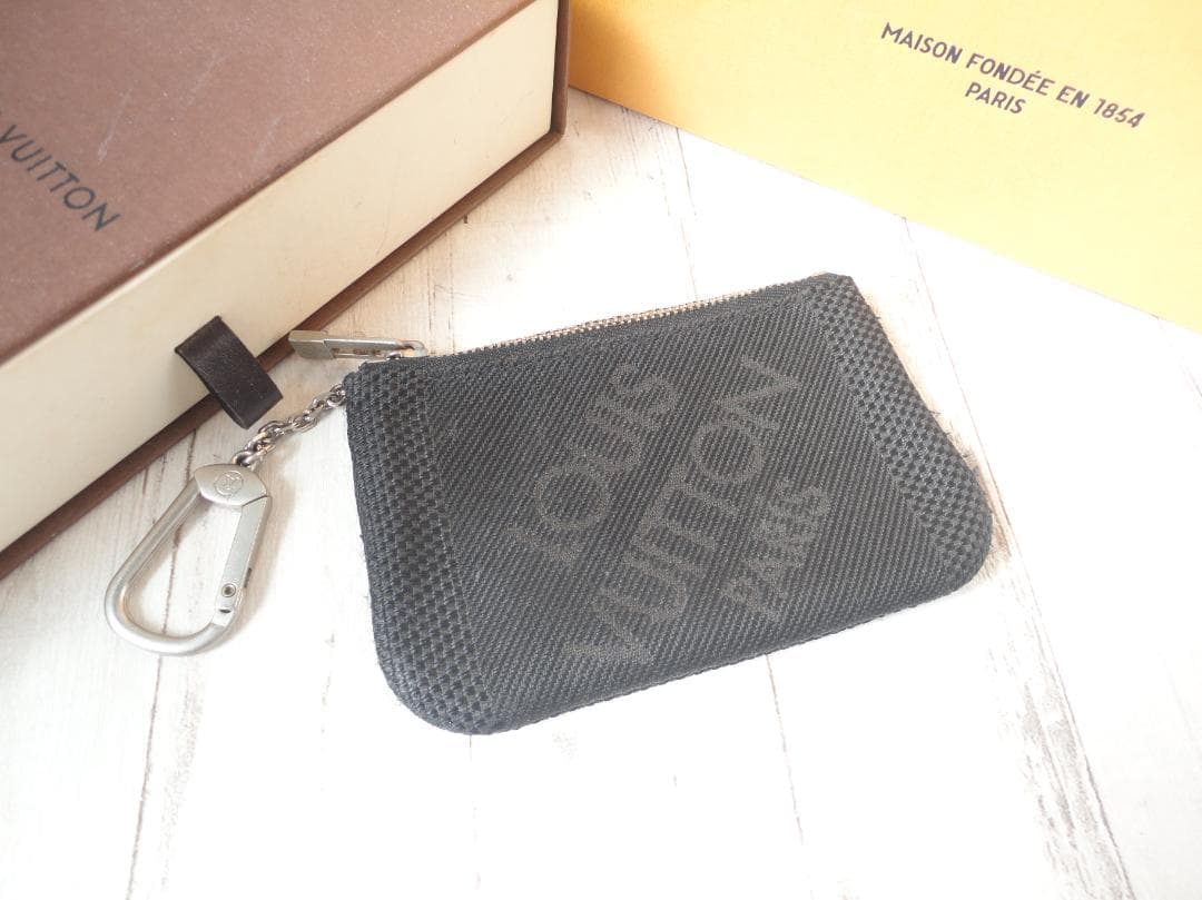 超美品☆希少☆ヴィトン ダミエ ジュアン ケース【ポシェット クレ】B34