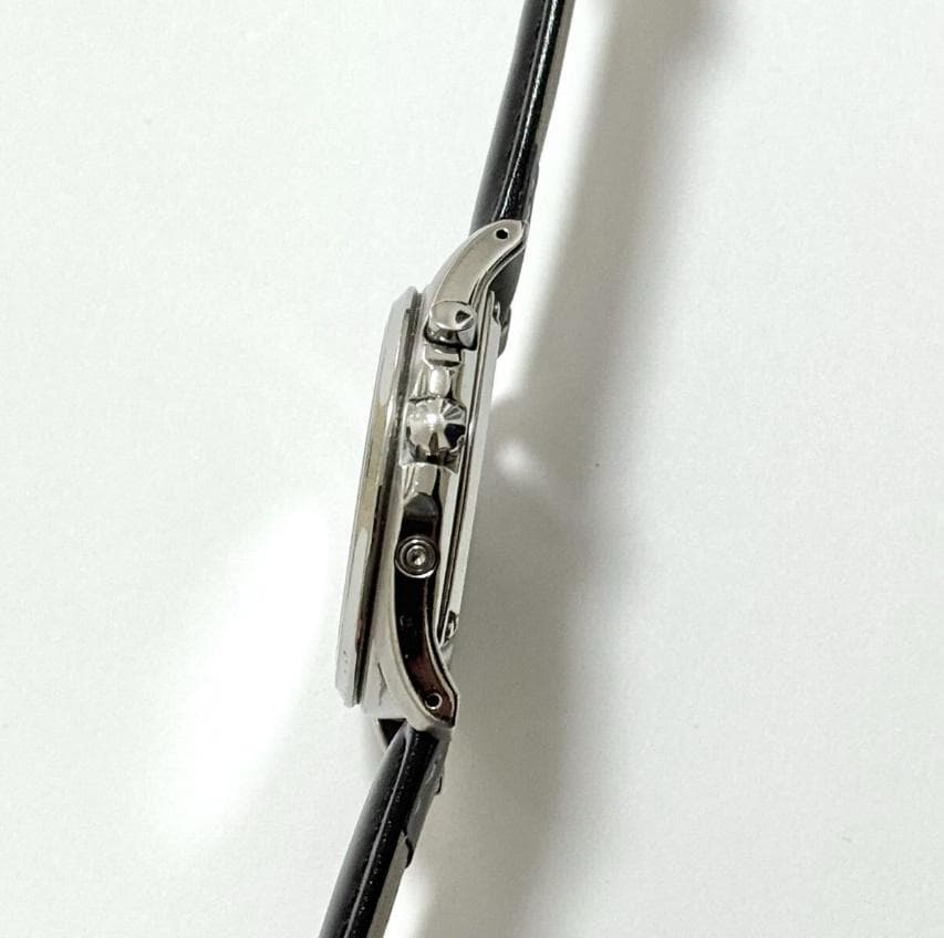 SEIKO チタン電波ソーラー 腕時計 黒 新品本革ベルト セイコー メンズ