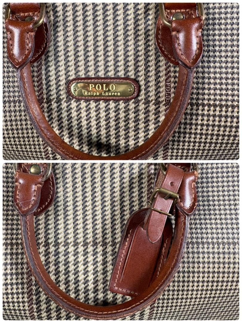ヴィンテージ ラルフローレン 千鳥格子 チェック ボストンバッグ POLOレトロ