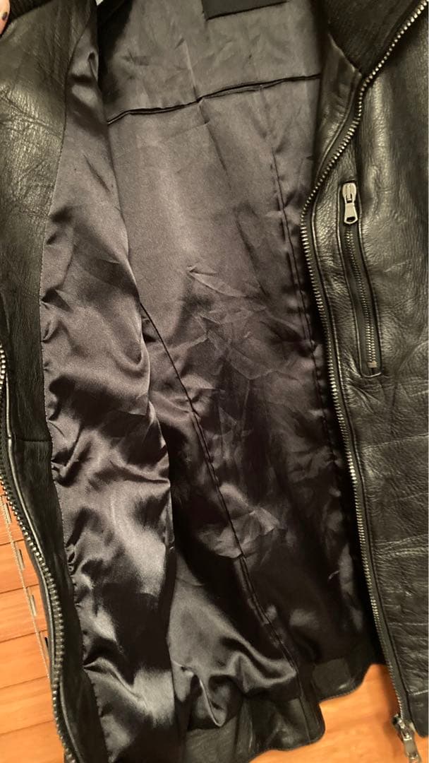 美品☆ ジュンハシモト インナーライダース レザージャケット