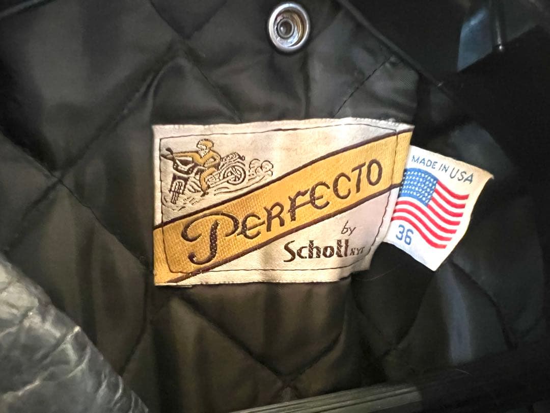 US製 Schott ライダースジャケット ダブル 36サイズ 訳あり