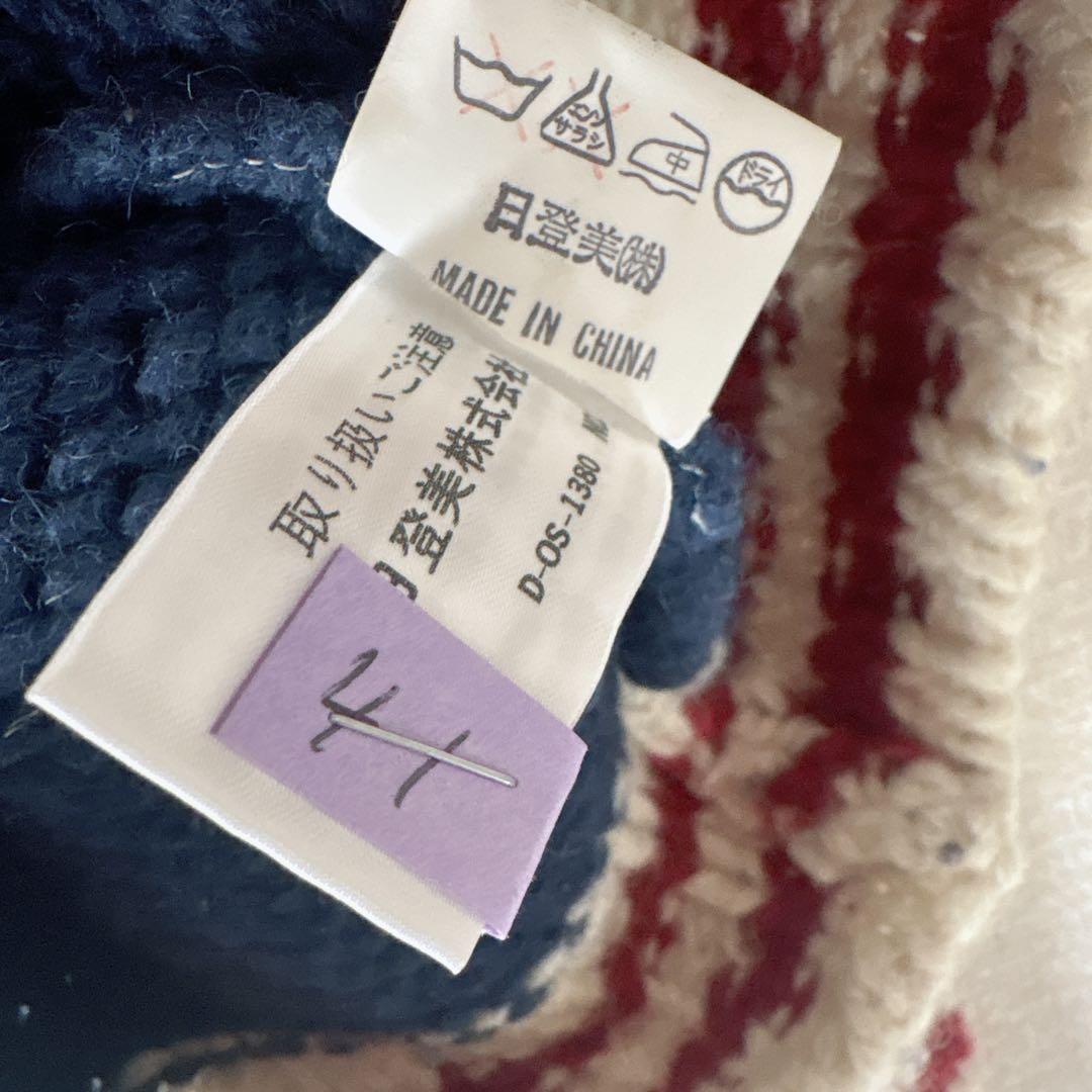 CHAPS ラルフローレン カウチンニット　ウール100% ネイビー　M