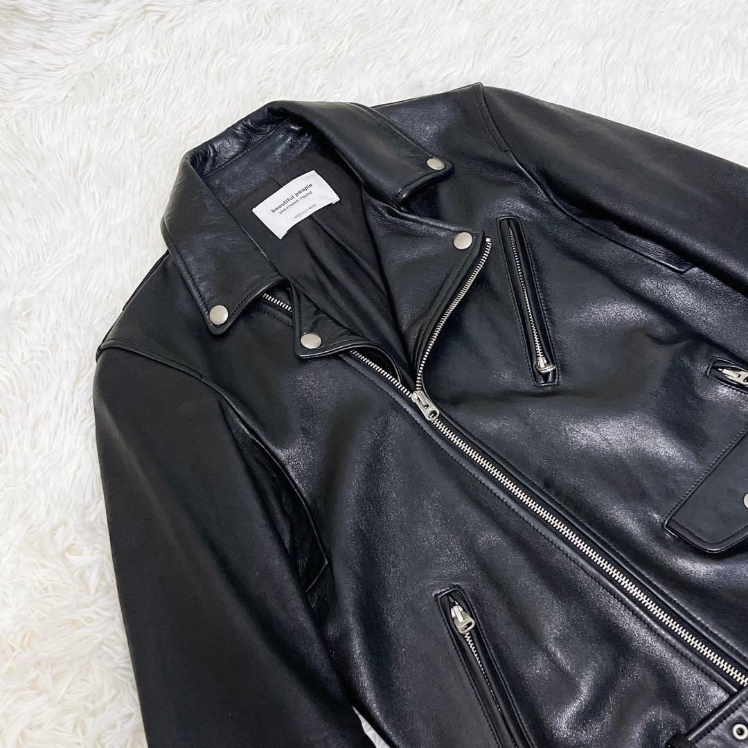 beautiful people ダブル ライダースジャケット レザージャケット