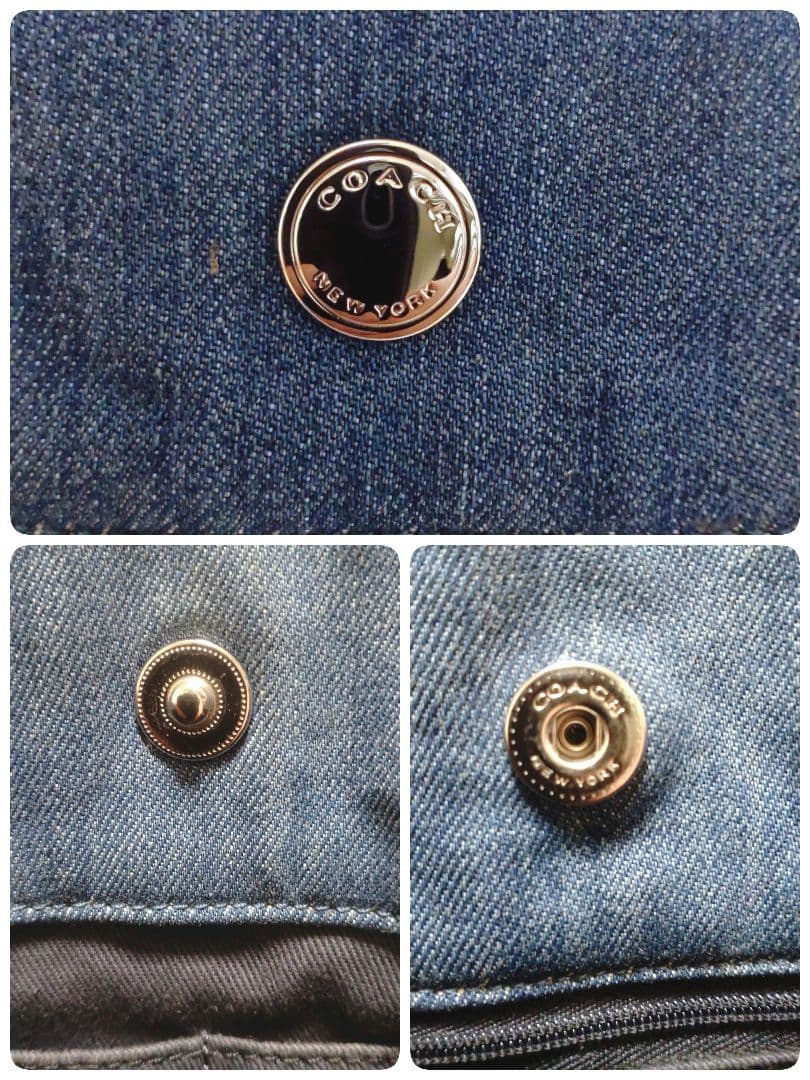 ✨️美品✨️ COACH コーチ デニム トートバッグ 肩掛け A4収納可