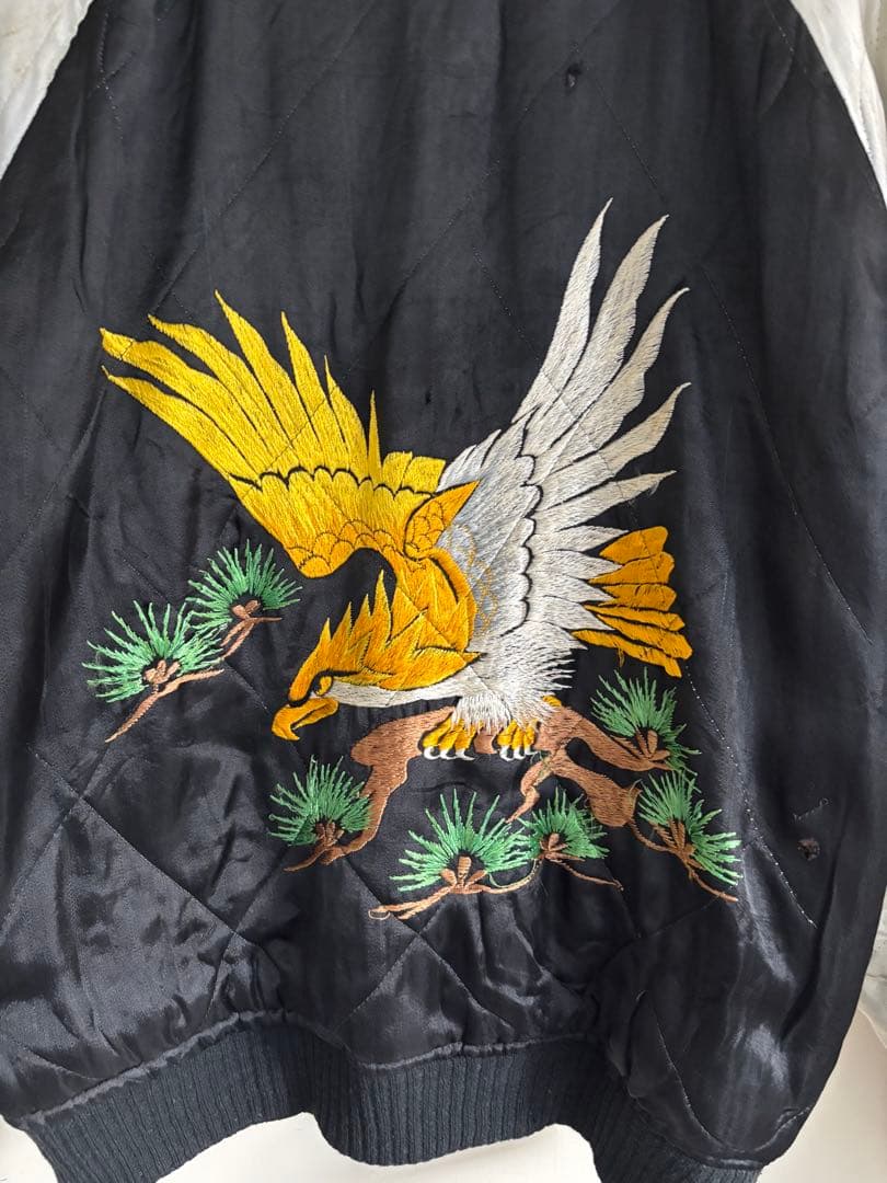 50s スカジャン スーベニアジャケット 虎 鷹 オリジナル レアカラー 中綿