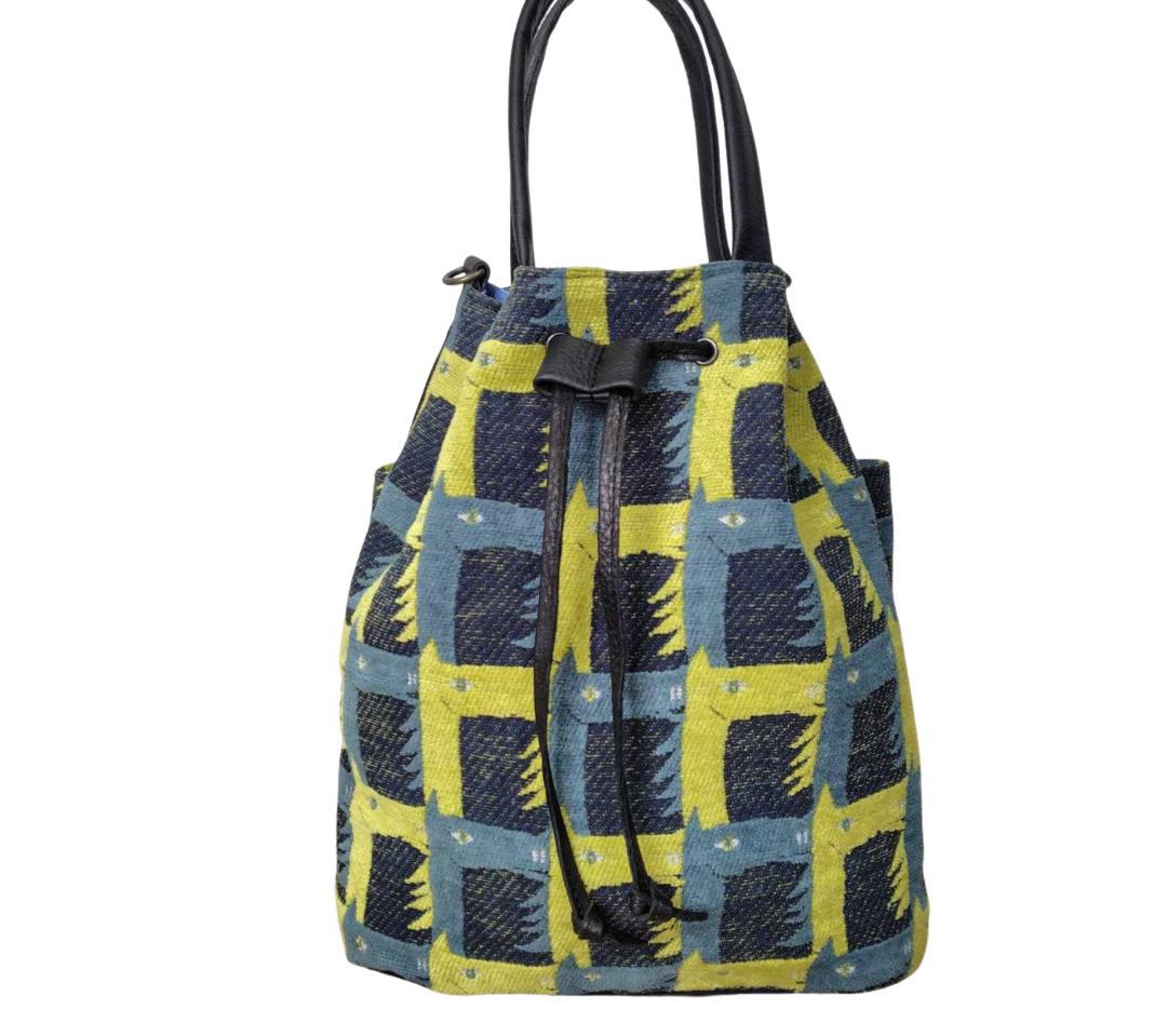 soo様　ミナペルホネン/thoroughbredサラブレットネイビー/巾着Lサ