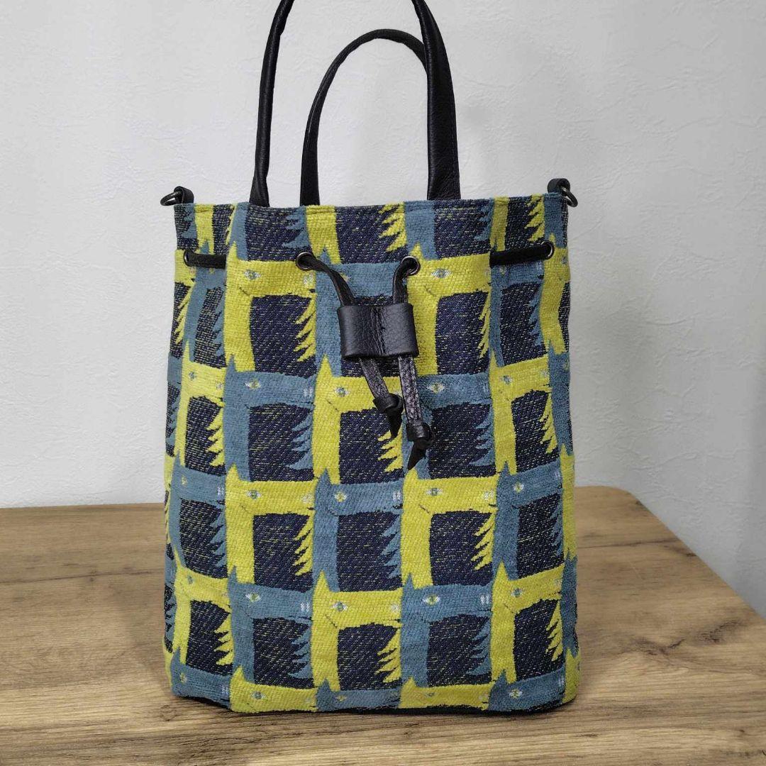 soo様　ミナペルホネン/thoroughbredサラブレットネイビー/巾着Lサ