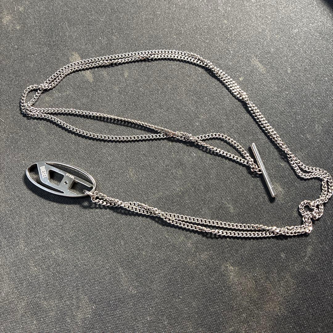 DIESEL ステンレススチール ネックレス 【箱付き】