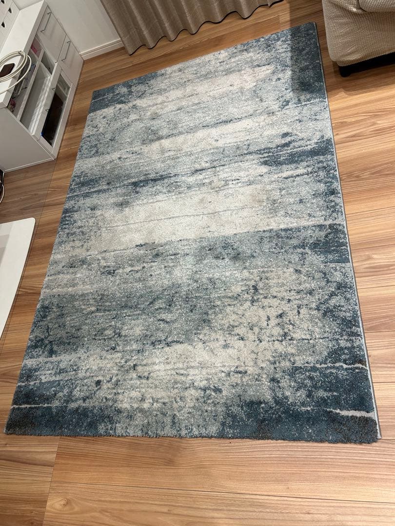 Prevell★青とグレーのラグ