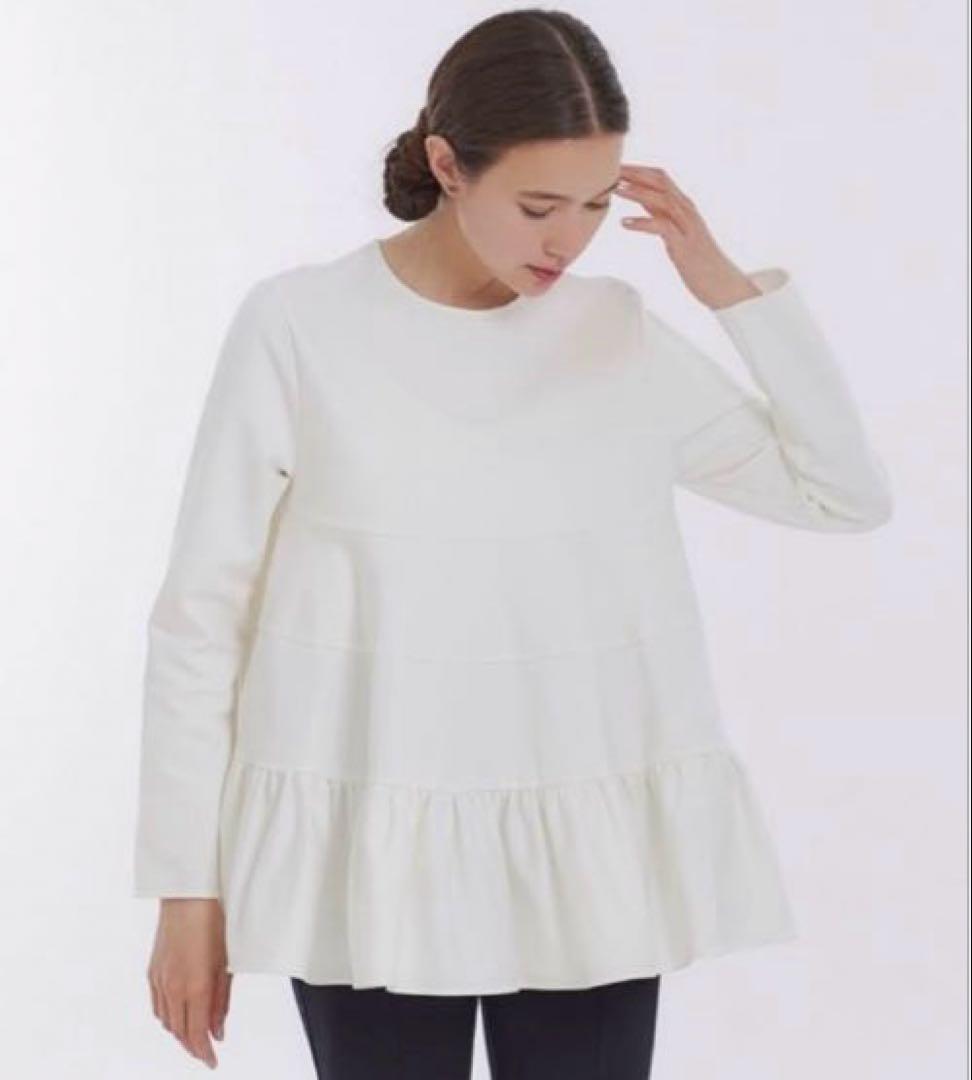 美品✨yori 2023 ぬくぬく ティアード フリルブラウス 38