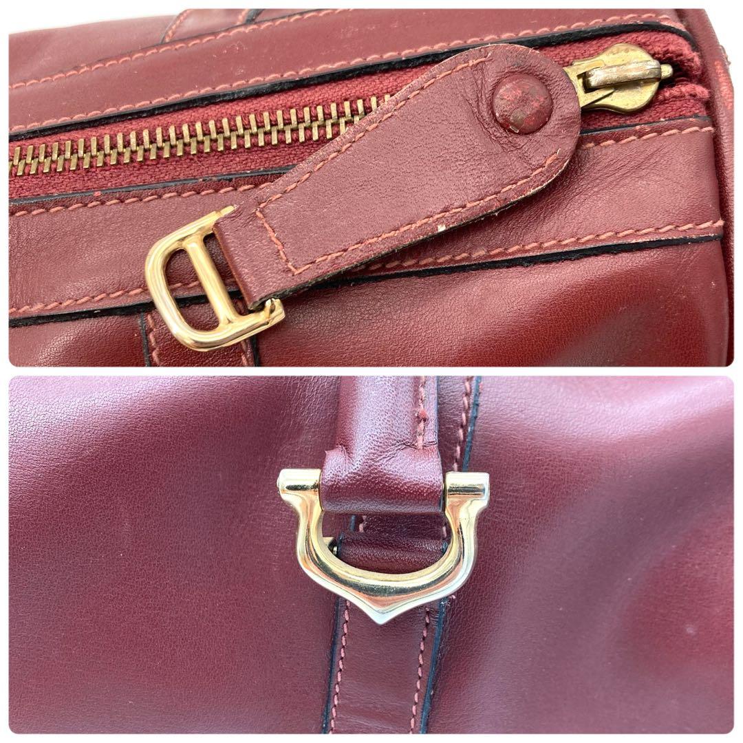 カルティエ ミニボストンバッグ マストライン ハンドバッグ ボルドー 自立