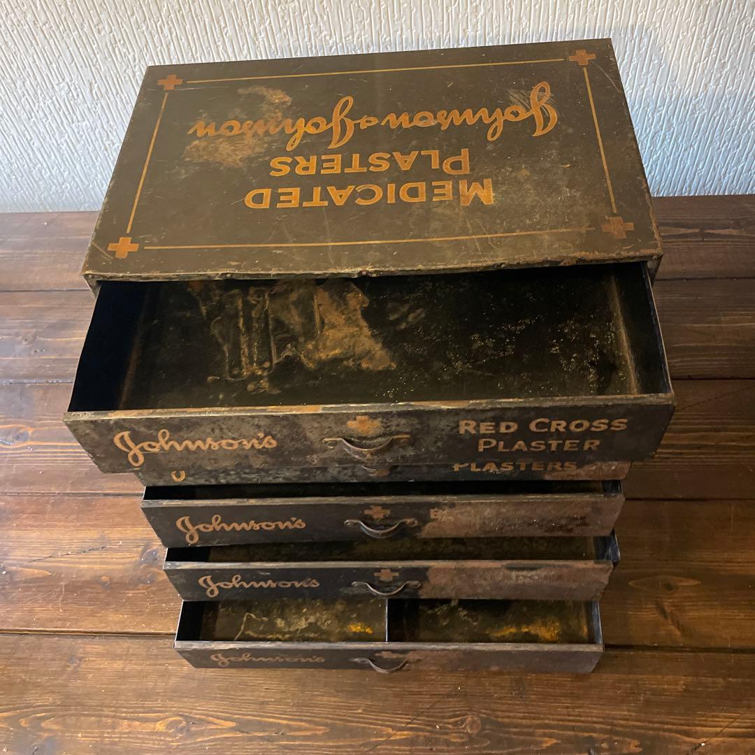 Johnson & Johnson キャビネット収納 アンティーク ビンテージ