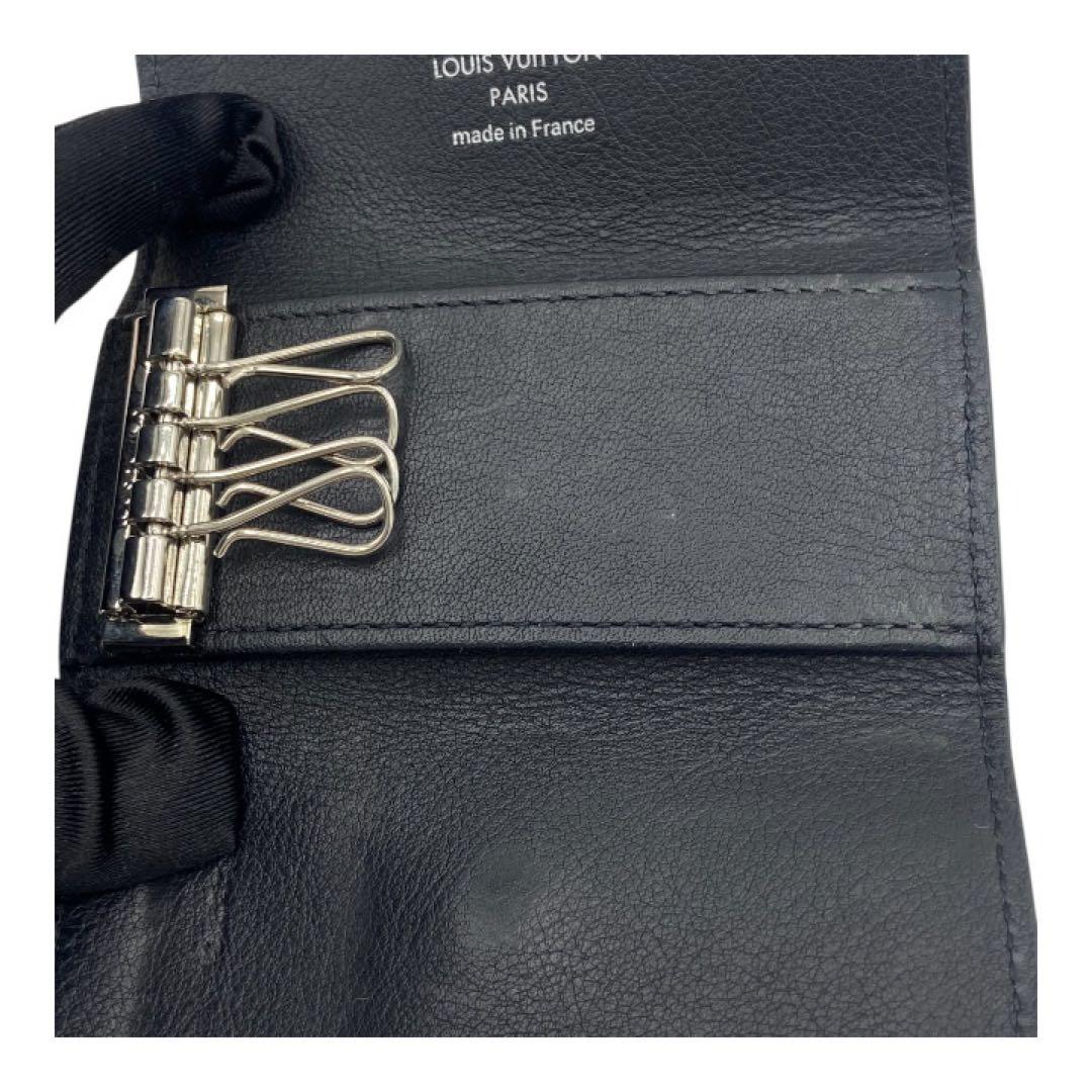 LOUIS VUITTON キーケース モノグラム パンチング ブラック
