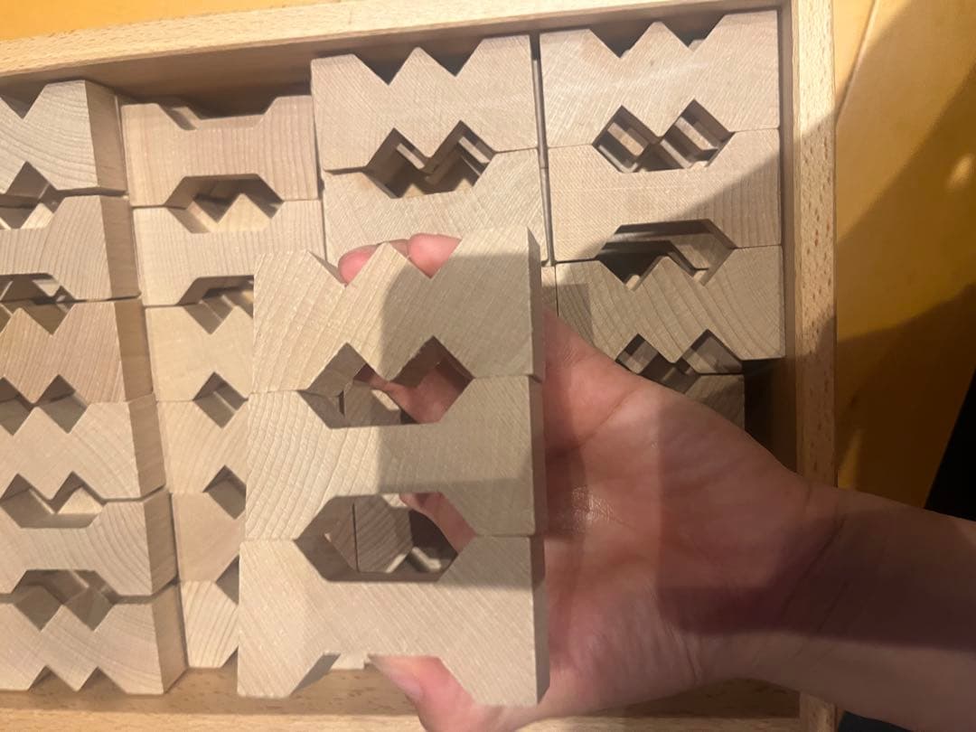 デュシマ社　ドイツ　積み木　知育玩具　フレーベル　ジグザグ