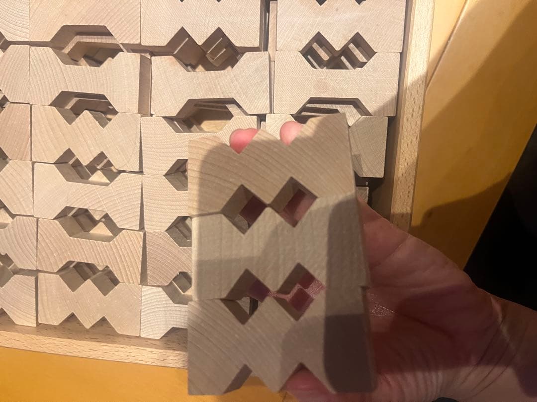 デュシマ社　ドイツ　積み木　知育玩具　フレーベル　ジグザグ