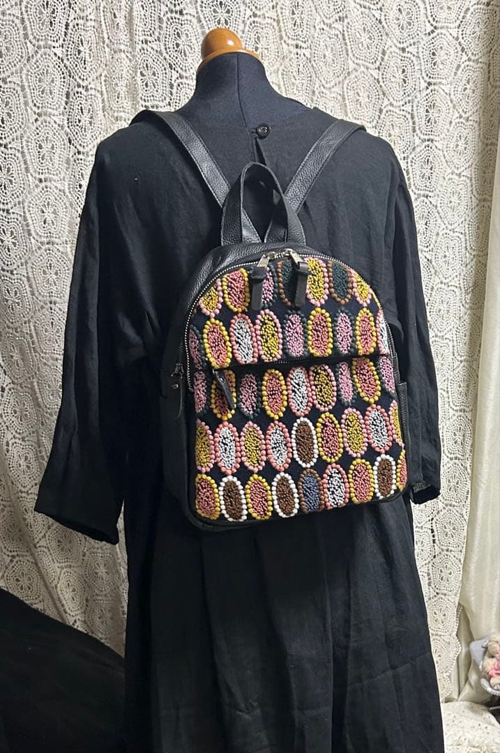 専用50923Bミナペルホネンハーフハンドメイド本革リュック タルト