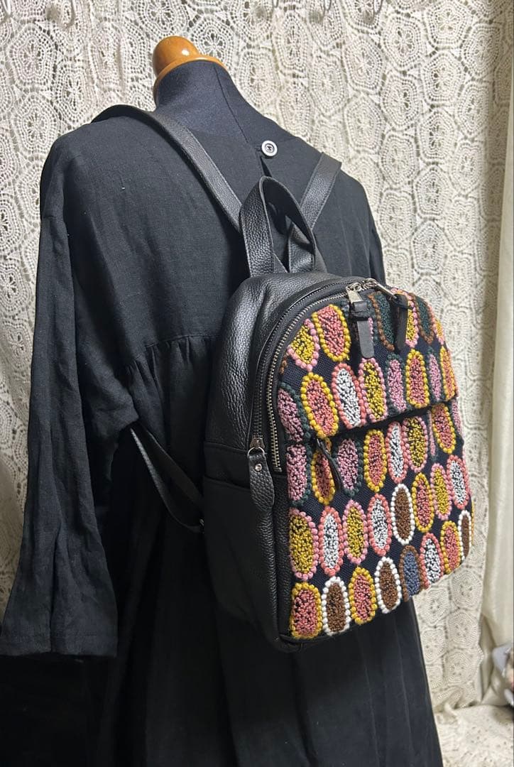 専用50923Bミナペルホネンハーフハンドメイド本革リュック タルト