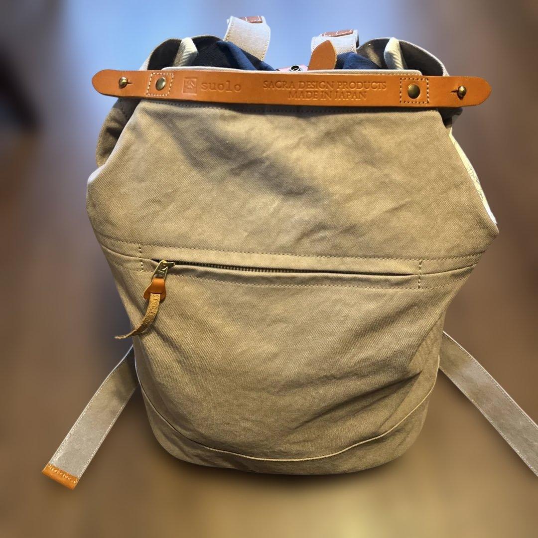 Suolo スオーロ　ナップサック　グレー