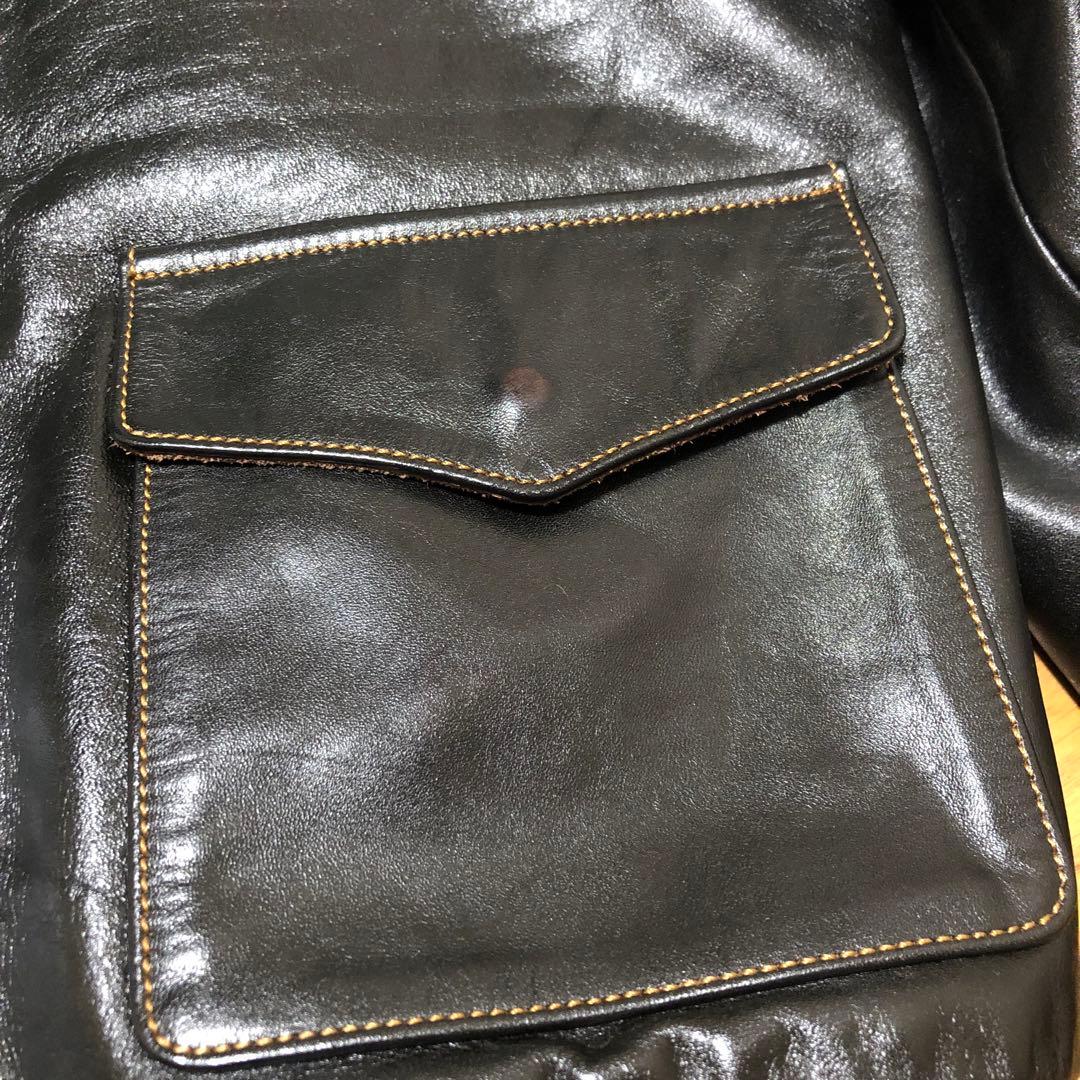 【美品】Y’s WORKS ホースハイド A-2 レザージャケット 赤リブ 38