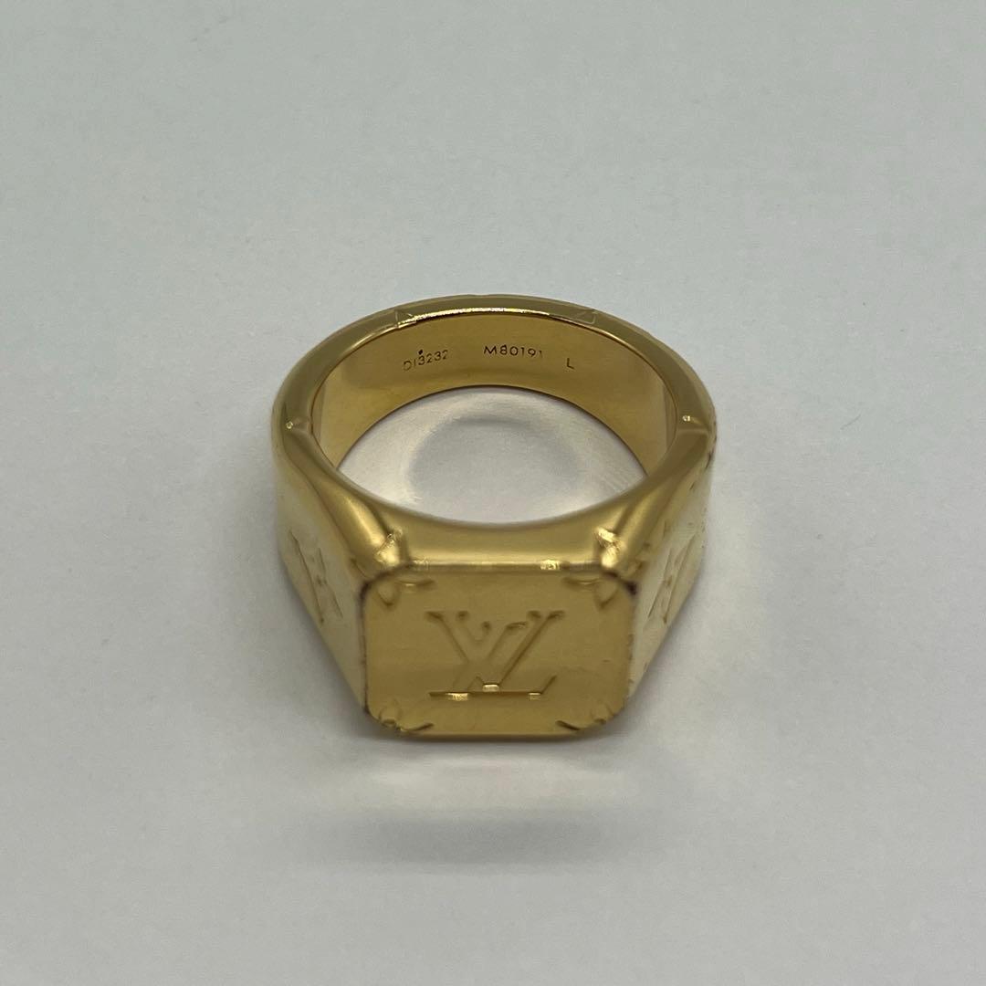 ルイヴィトン モノグラム シグネットリング Lサイズ 21号 M80191