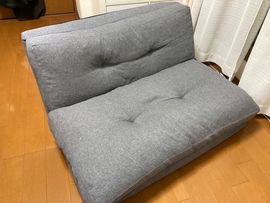 引き取り限定　横浜　リクライニングソファ ベッド　シングルサイズ　1人-2人