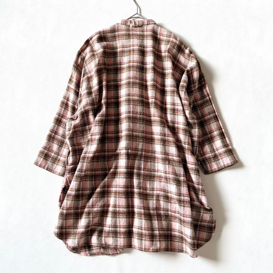 未使用タグ付き✨45R　現行　柔らか インドネルのフリルチュニック　刺繍入り