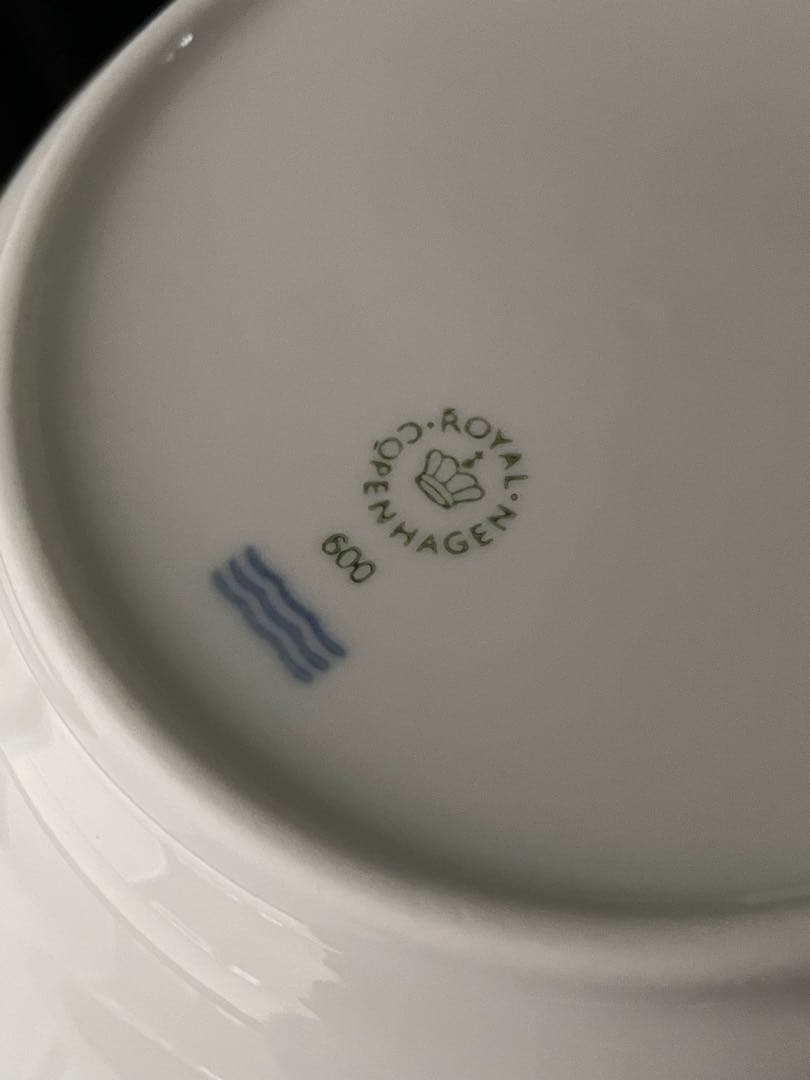 【新品】ロイヤルコペンハーゲン ホワイトフルーテッド ディーププレート17cm