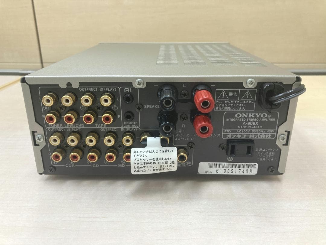 ★整備済み★ONKYO　A-909X　SPリレー交換済み　最上級機種　上美品⑨