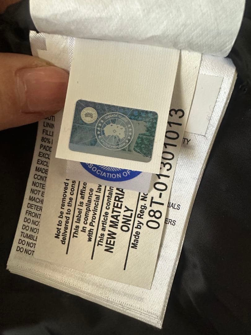 カナダグース 別注 ロゴなし ダウンジャケット フード付 ブラック S