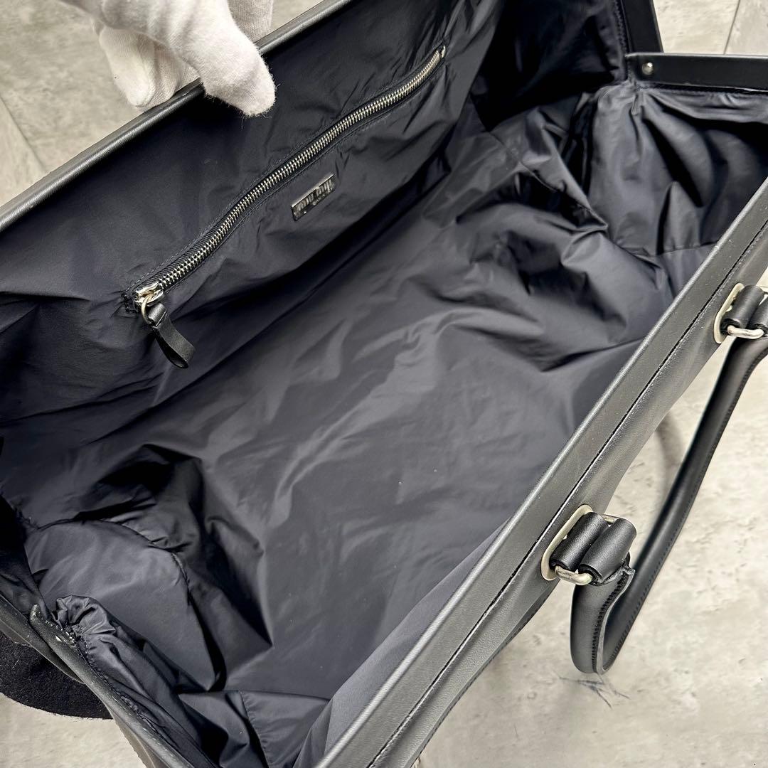 バッグ 00s Miu Miu Archive Leather Boston Bag