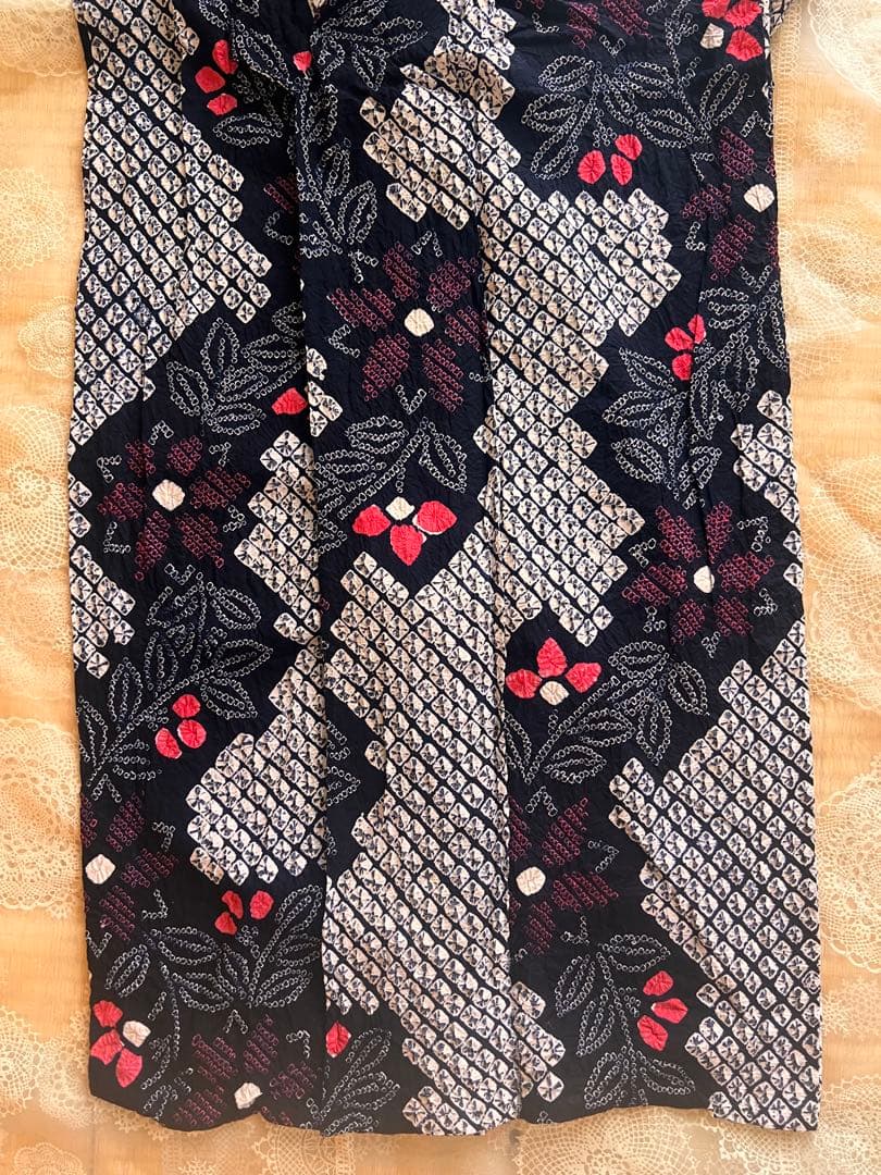 有松絞り　浴衣　美品