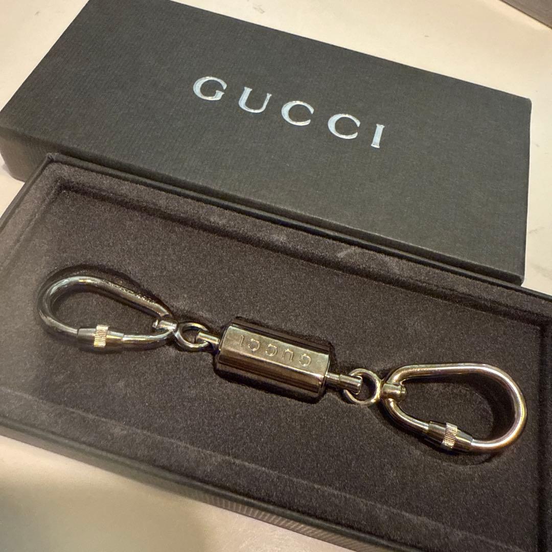 【未使用】GUCCI シルバー キーホルダー