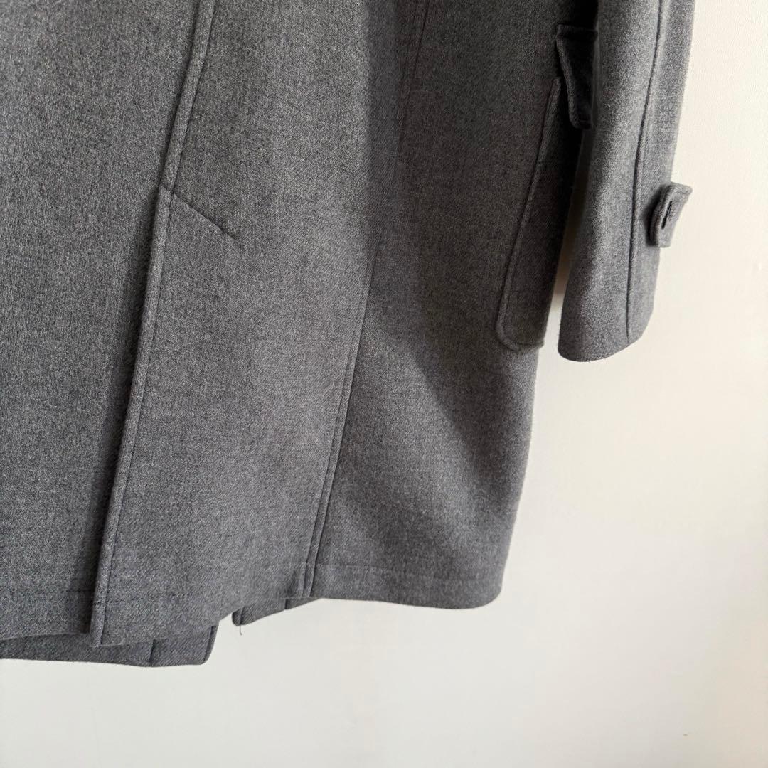 【極美品】ジェイプレス/スーパー100S二重織メルトンダッフルコート/グレー/L