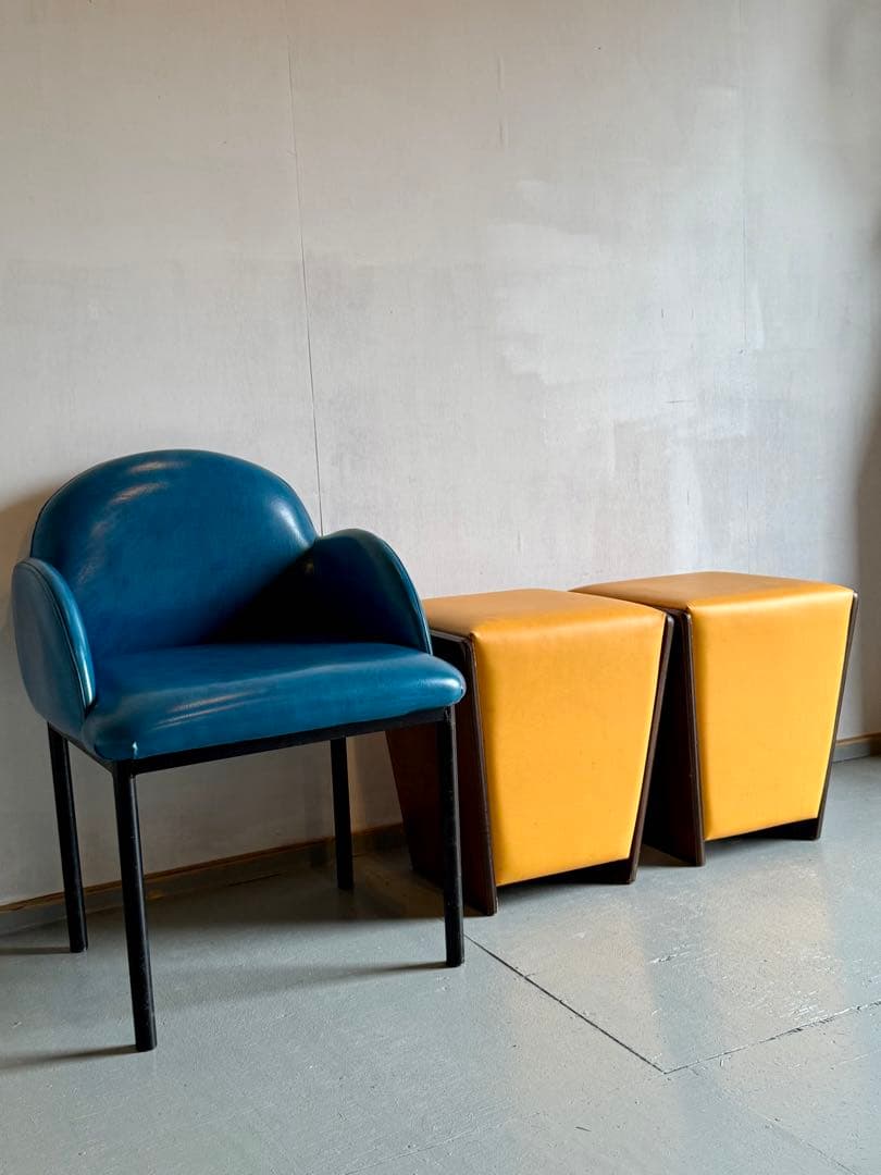 レトロ ポップ ビニールレザー チェア