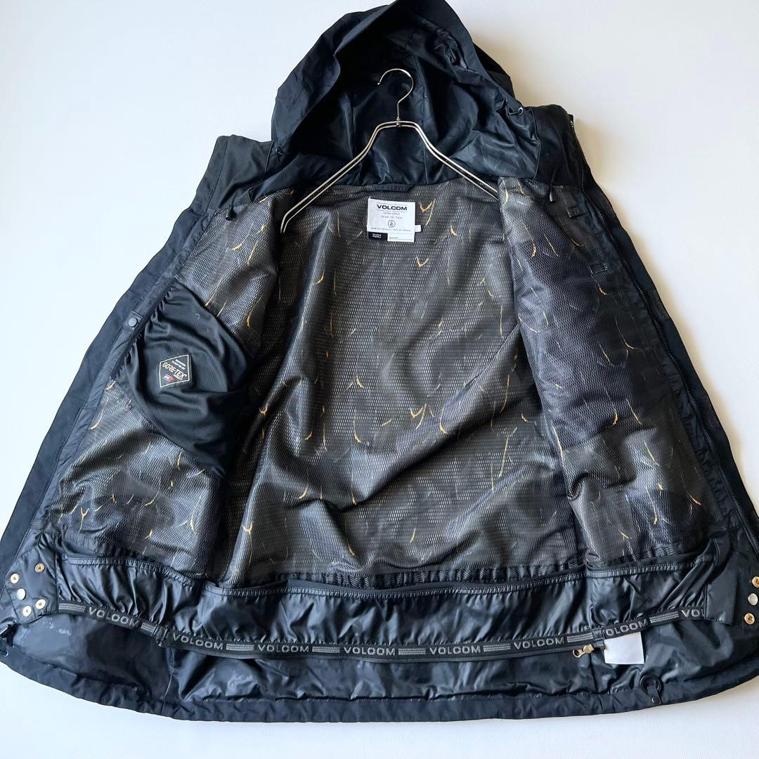3283【美品】ボルコム　ジャケット ゴアテックス 無地 メンズ スノボ 黒　M
