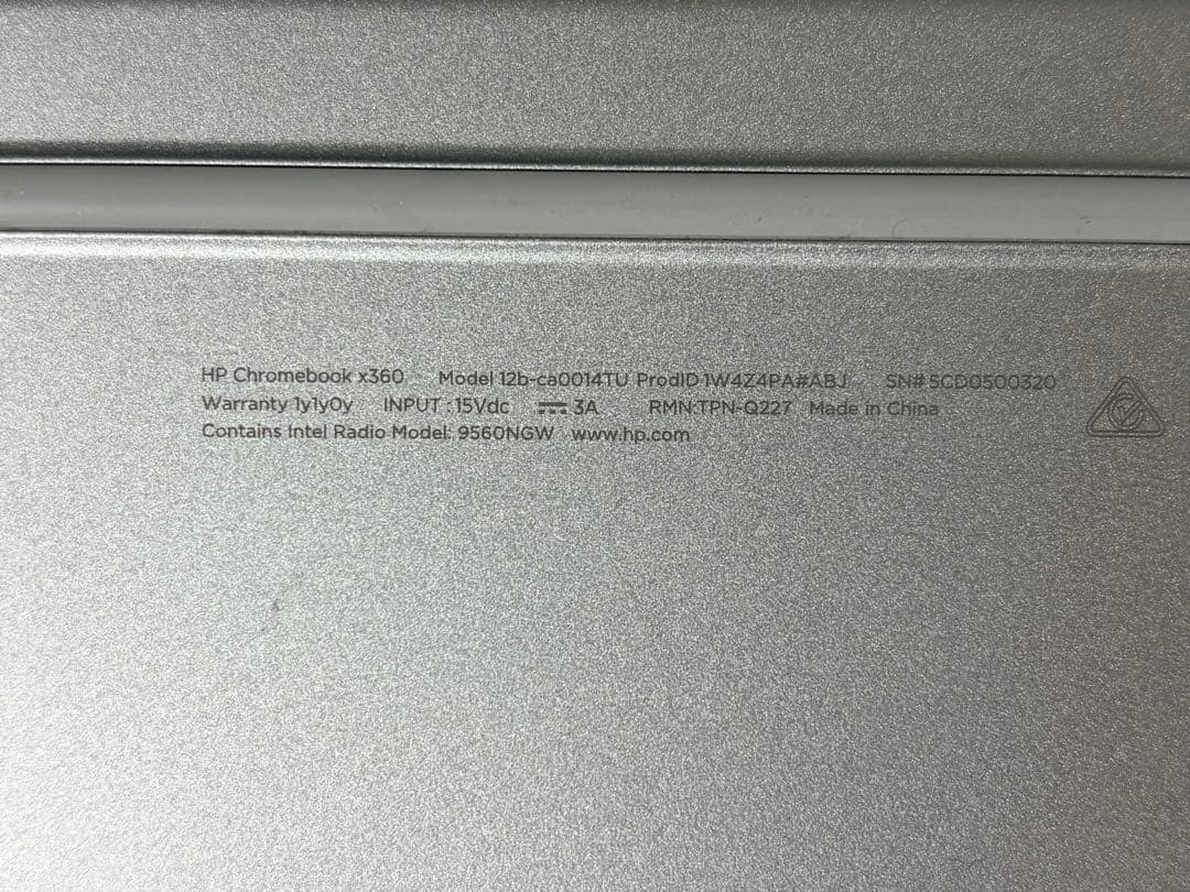 Chromebook本体 HP Chromebook x360 12b